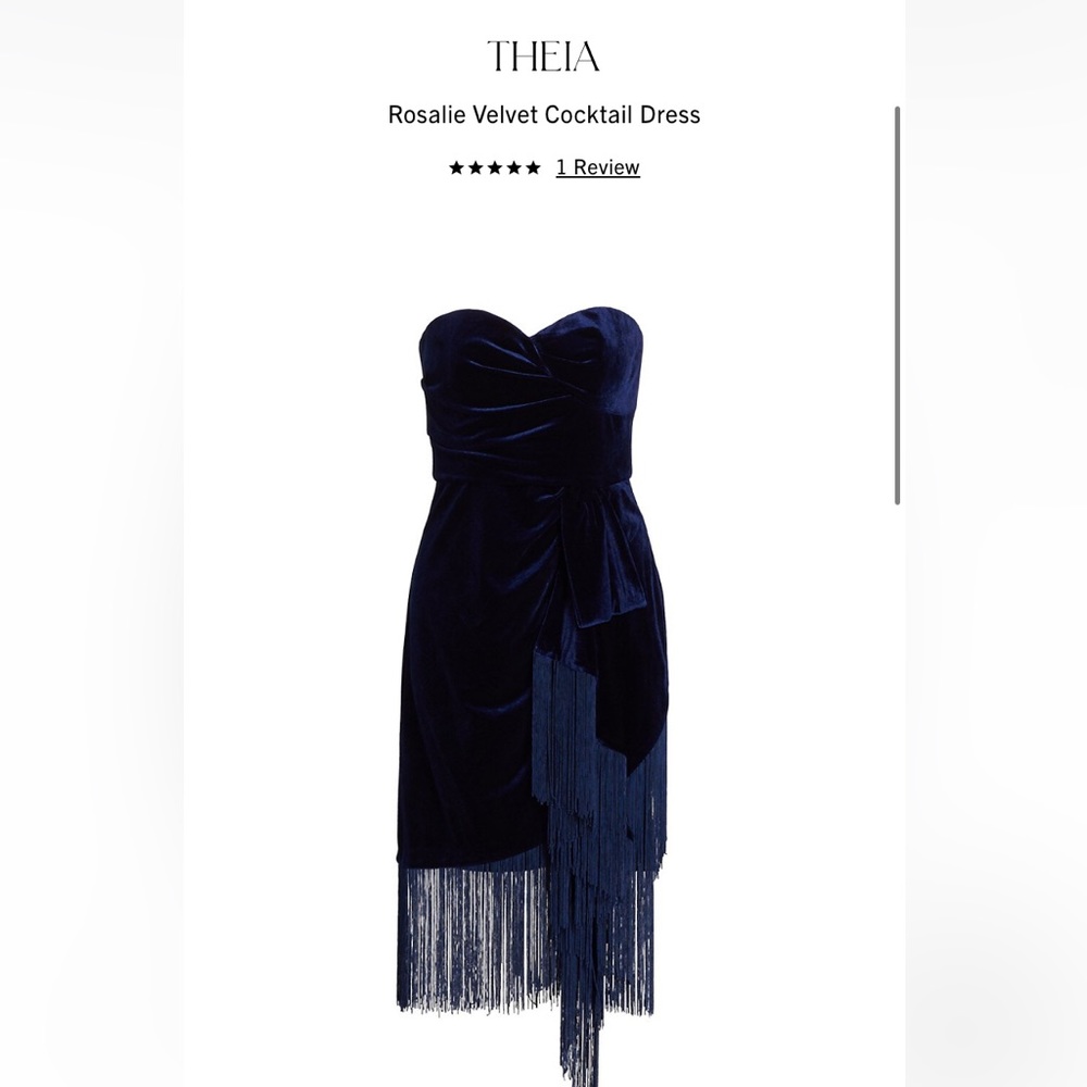 THEIA ROSALIE VELVET COCKTAIL DRESS